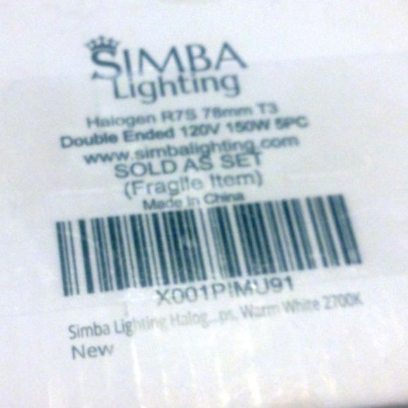 NIB 5 pc Halogen R7S 78mm T3 Double Ended Bulbs - Picture 3 of 7